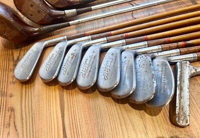 13-Club Set Spalding Bobby Jones Irons Woods Including Putter