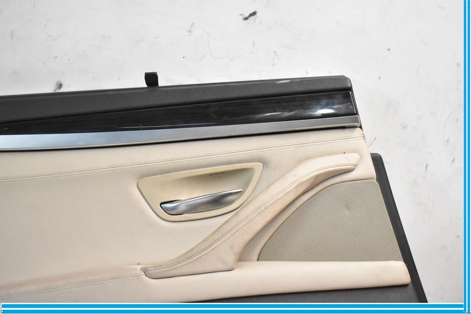Panel de moldura de puerta trasera izquierda BMW 550i 535i 528i 2011-2016 color tostado/negro OEM  Foto 2 de 4
