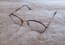 Vintage Luxottica Carlos Klixx Gold Tone Eyeglasses Made in Italy Frames Only