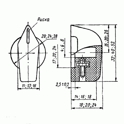SOVTEK CHICKEN HEAD One Original KNOB for MIG 50 100, BIG MUFF, Civil War - Picture 3 of 5