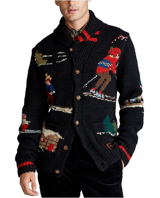 ralph lauren hand knit cardigan