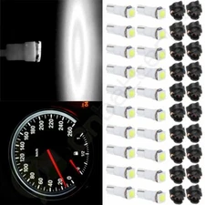 20x Instrument Panel Dash 5050 SMD LED Light Bulbs W/ PC74 T5 Sockets White kit