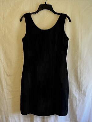 JOHN ROBERTS Black Pinstripe Dress Size 6