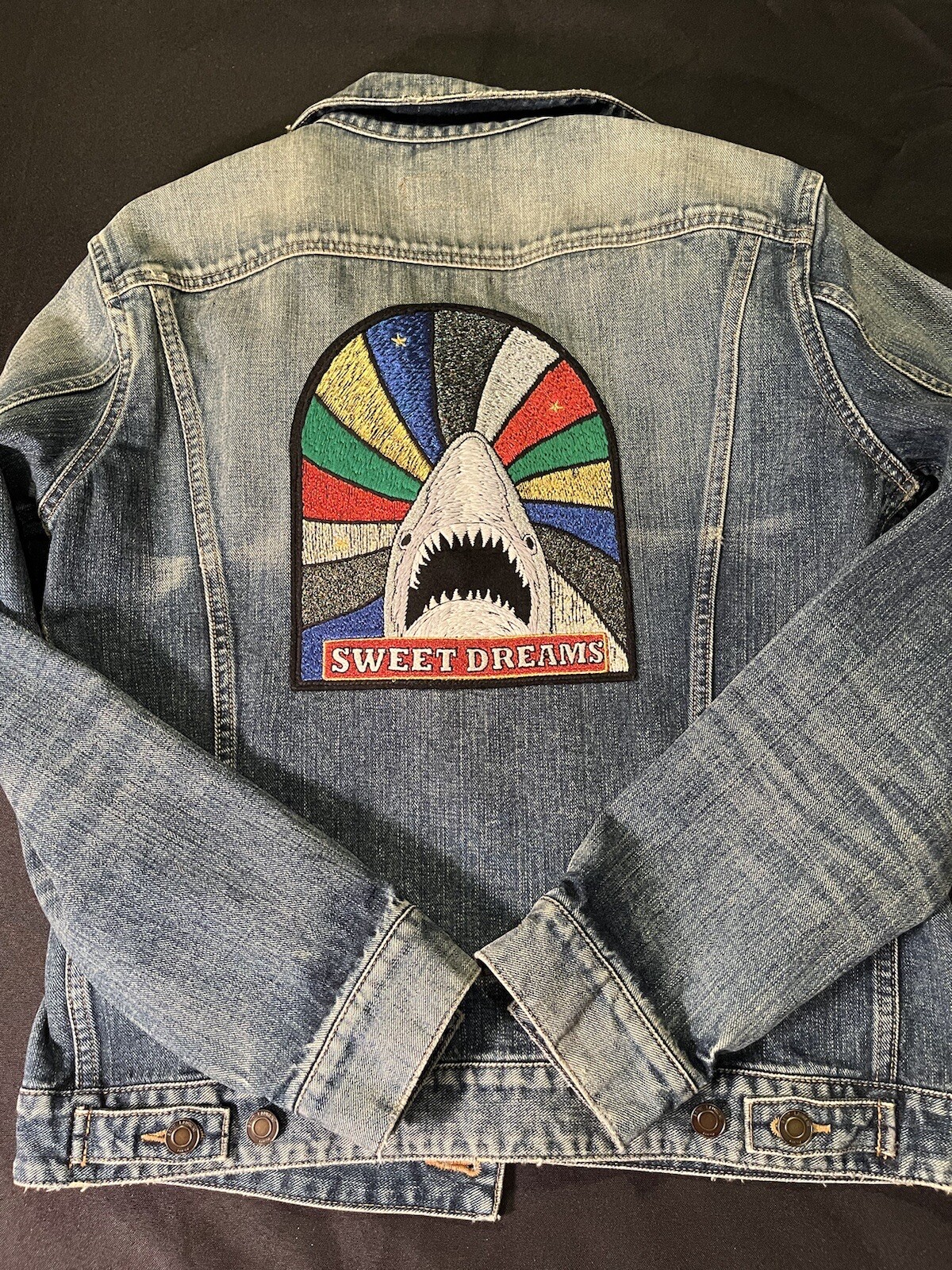 SAINT LAURENT GIACCA JEANS IN DENIM SWEET LAURENT SWEET DREAMS SHARK ADATTA DA UOMO M LADYS XL AUTENTICA