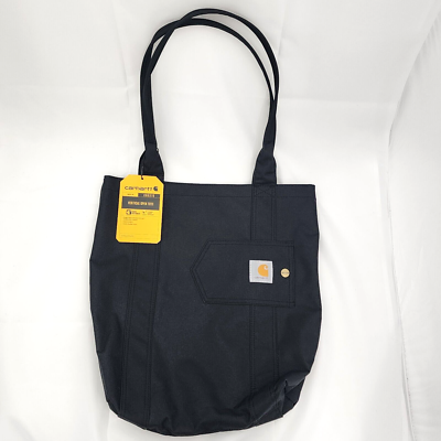 Carhartt Vertical Open Tote/Shopper Black Or Brown Canvas Bag New