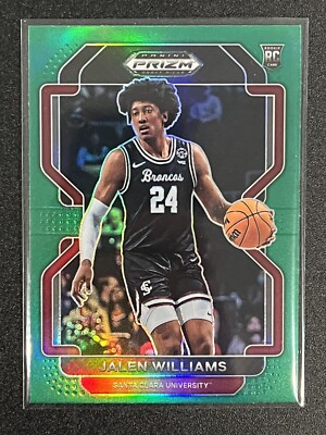 2022-23 Panini Prizm Draft Picks Jalen Williams Green Prizm RC #84 OKC Thunder