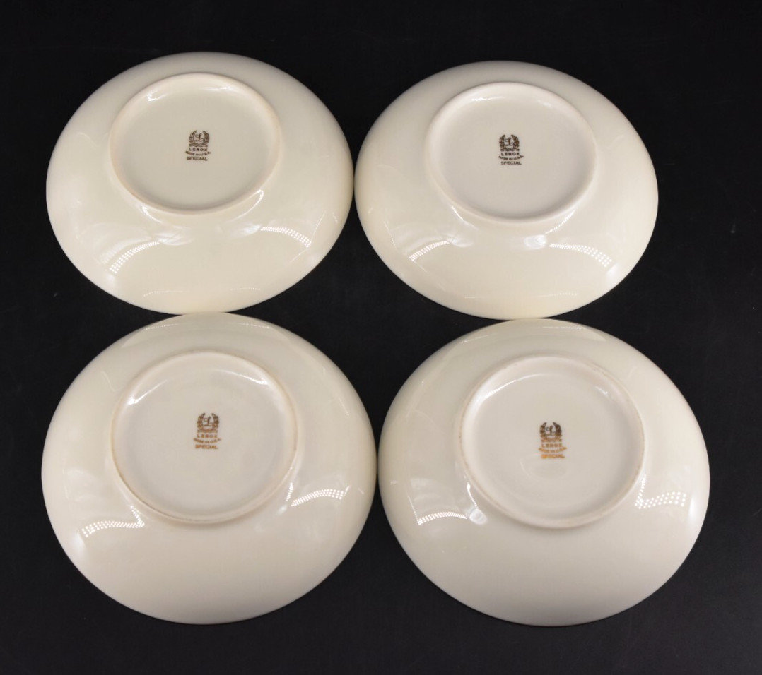 Set Of 4 Vintage Lenox “Special” Ivory 5" Berry Dessert Porcelain Bowls 24K