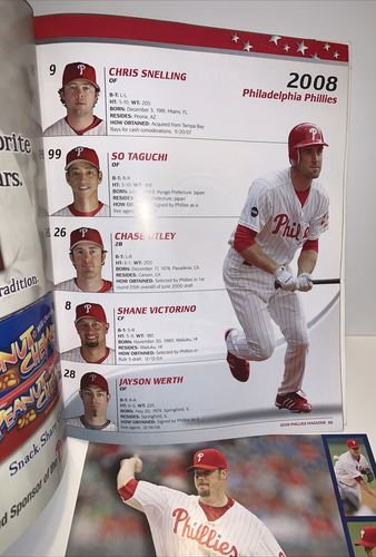 2008 Philadelphia Phillies Magazine Issue 4 Chase Utley Adam Eaton Baseball - Picture 10 of 12