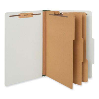Universal 10297 8-Section Pressboard Classification Folders - Legal (10/BX) New
