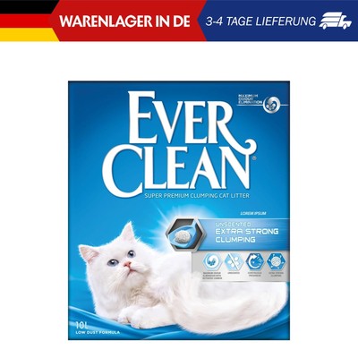 Ever Clean Extrastarkes klumpendes Katzenstreu, 10 Liter, duftstofffrei