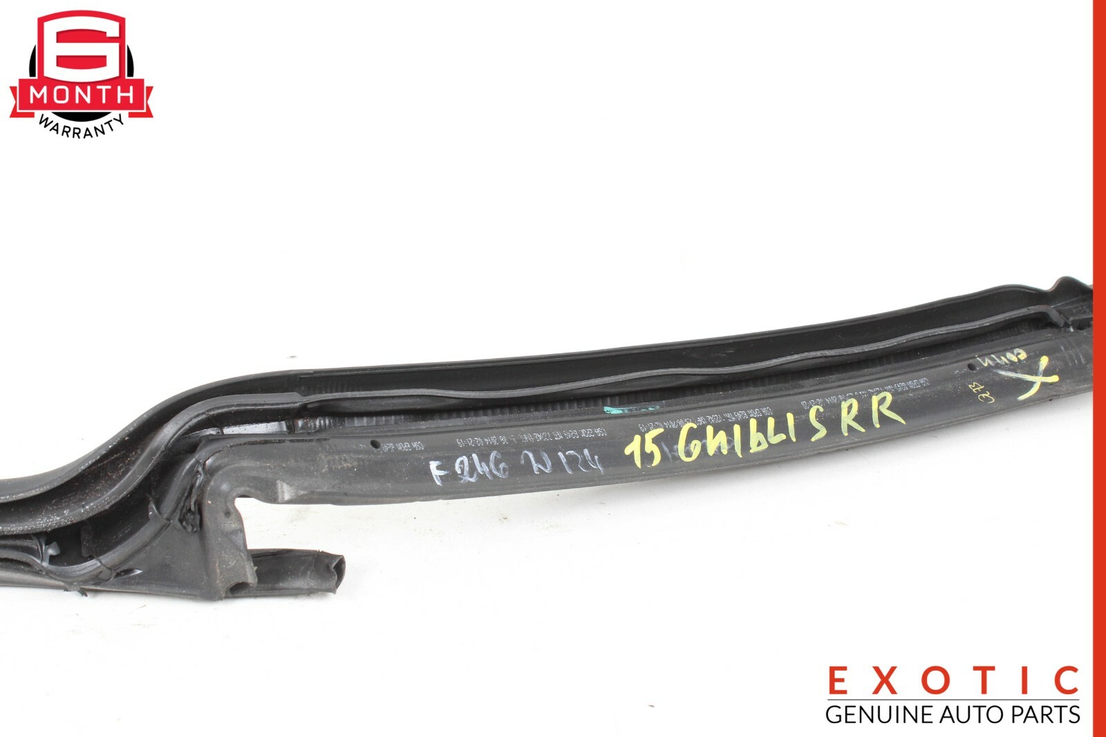 14-17 Maserati Ghibli S Rear Right Passenger Rubber Door Weather Strip Liner OEM