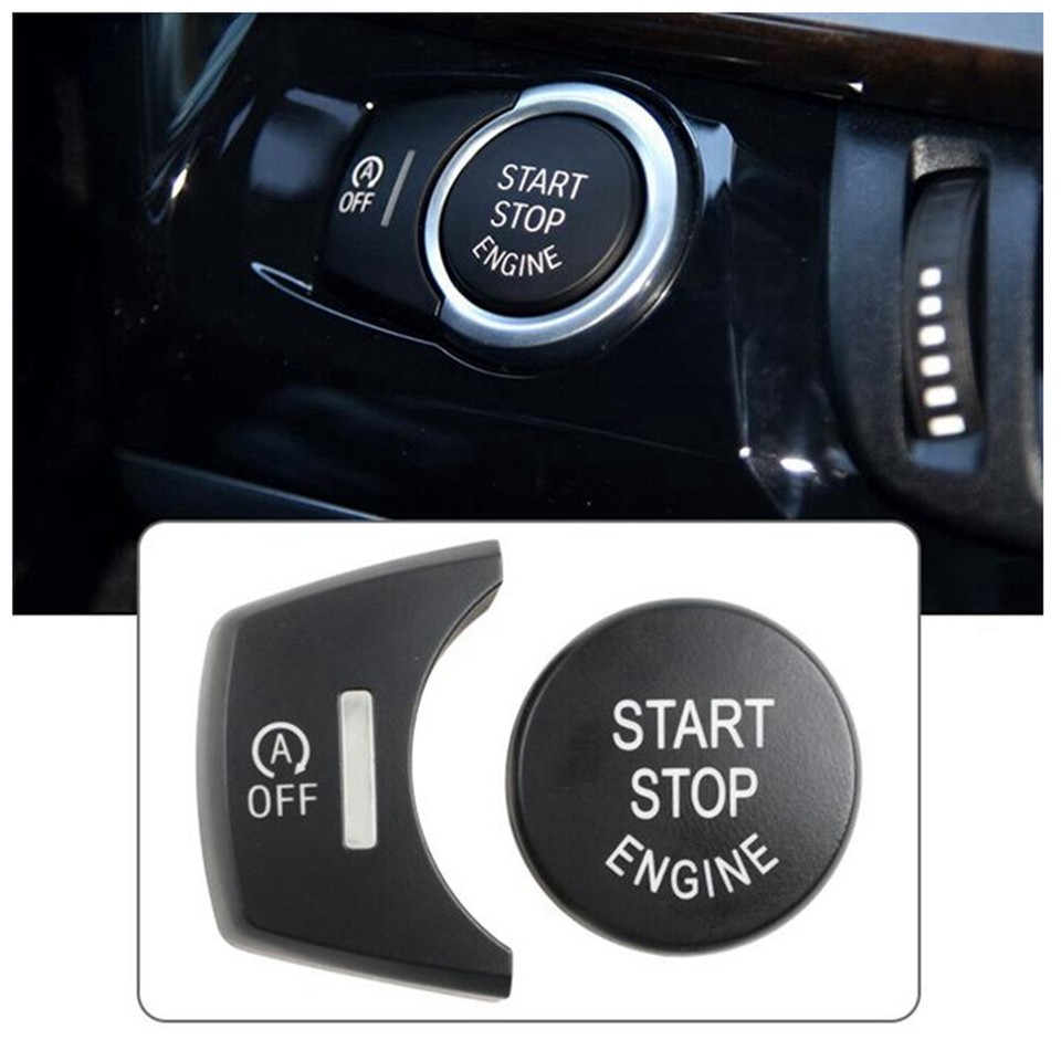 Adesivo In Fibra Di Carbonio Per Pulsante Avvio/Stop Senza Chiave BMW - Compatibile Con Serie 1,2,3,4,5,6,7, X3, X4, X6