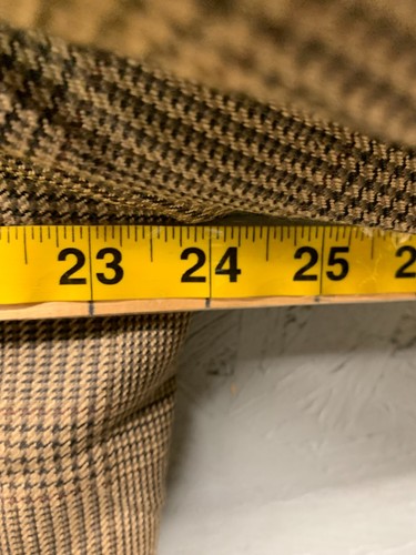 Pierre Balmain Check Blazer Size L 46 Checked Smart Jacket Wool Silk Brown - Picture 7 of 12