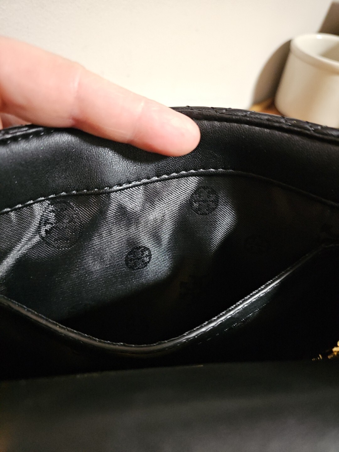 Beautiful Tory Burch Black Quilted Leather Large Fleming Shoulder Crossbody Bag