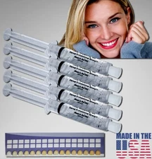 5 Syringes 22% 10 ml Tooth Teeth Whitening Whitener Gel 50cc - Bleach White Dent