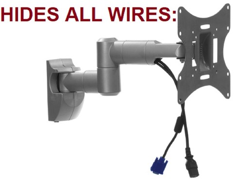Full Motion TV Wall Mount Bracket Swivel For 23"26"27"32"37"40"42" inch LED LCD - Picture 2 of 10