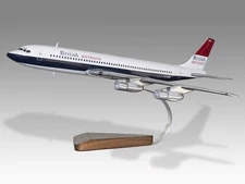 Boeing 707-300 British Airtours Desk Wood Airplane New Model Small Scale 1/130