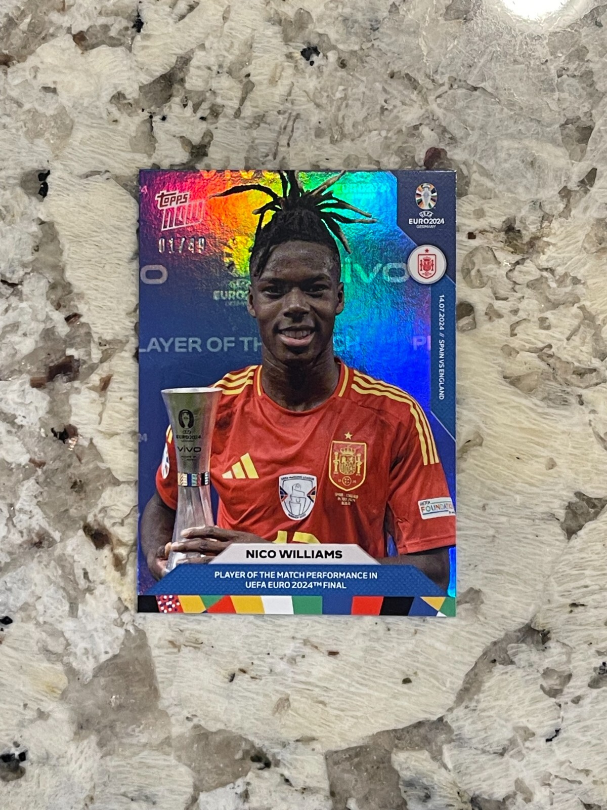 Topps Now UEFA Euro 2024 – Carte 060 Nico Williams Espagne, Limitée