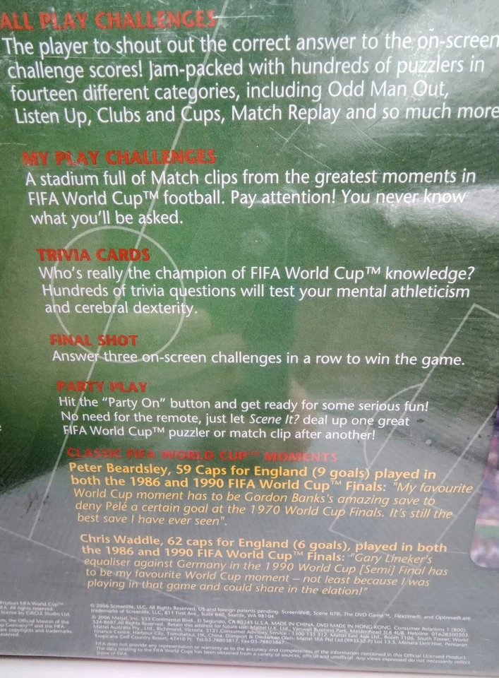 Scene It Fifa Football Edition DVD Game With Real Match Clips. New - Image 4 of 4