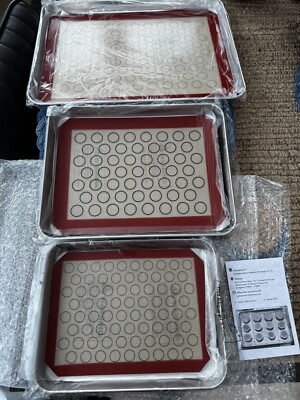 Backblech Set Kühlrost mit Silikonmatte Set