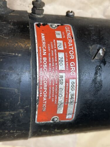 Vintage american bosch 6 volt generator grc Fire Engine Ambulance Big Rig Crane - Bild 2 von 10