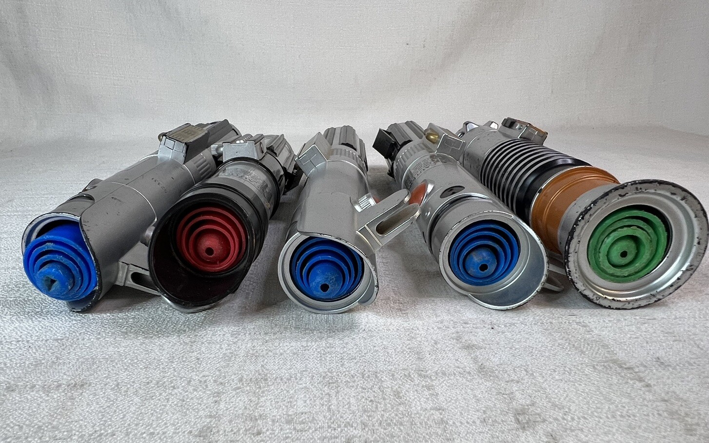 Lot Of 5 2012-2015 Lightsabers Hasbro Lucasfilm Star Wars USED / Worn