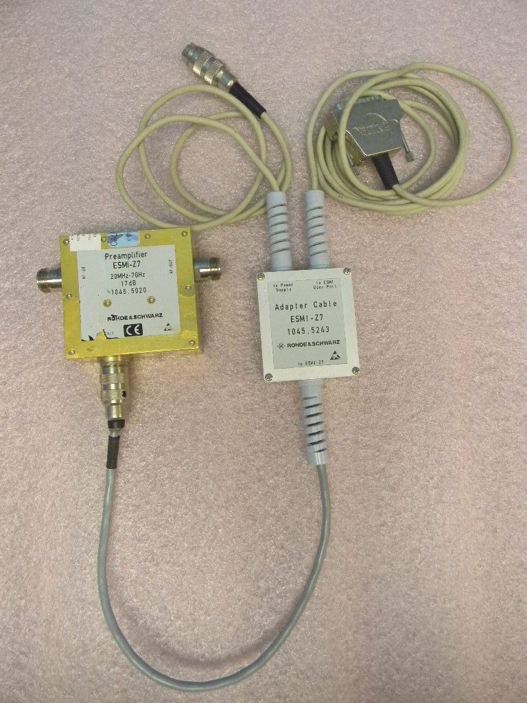 Rohde & Schwarz ESMI-Z7 Preamplifier 20MHz-7GHz 1045.5020 w/Cable 1045.5243