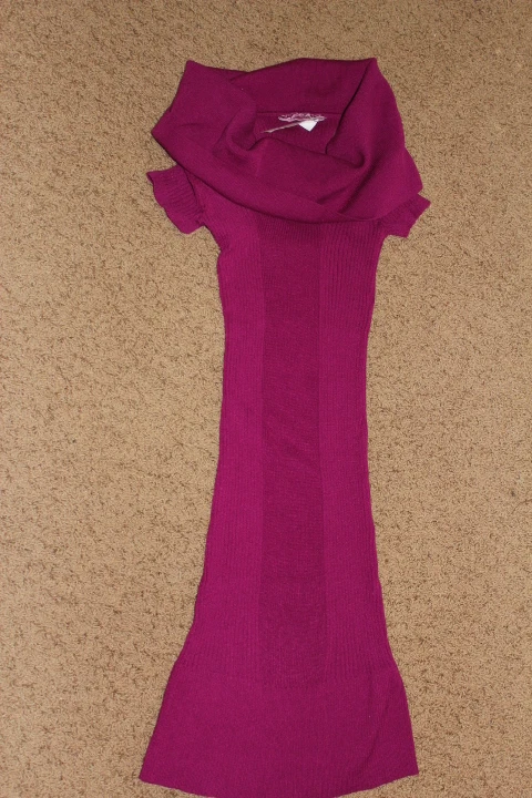 Новый Derek сердце женщин Cowlneck свитер платье - коричневый - Junior маленький очень эластичной - Изображение 4 из 4