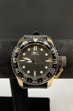 Invicta Pro Diver 17511 Gold Tone Stainless Steel Carbon Fiber Dial Watch 50mm