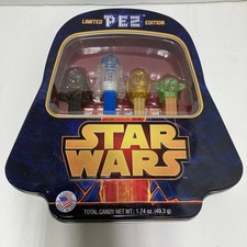 Star Wars Pez Tin Candy Dispenser Set Limited Edition With Candy
