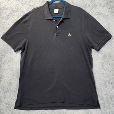 Brooks Brothers Performance Knit Polo Shirt Mens XL Black Short Sleeve