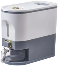 11 Lbs Rice Container, Large Grain Container Storage with Lid Measuring Cylin...