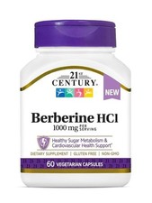 21st Century Berberine HCl 1000mg Capsules 60ct