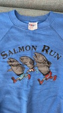 Vintage Salon Run Crewneck Hanes Sweatshirt Made In USA Size XL 1987