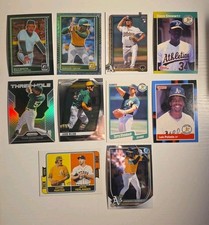 MLB Oakland A's Card Lot Of 10 - Martin, Campaneris, Holman, Stewart, Soderstrom