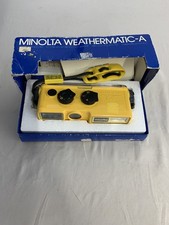 Vintage Minolta Weathermatic-A 35mm Waterproof Camera Yellow Japan Boxed Manual