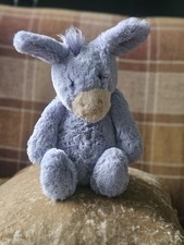 Rare Retired Jellycat Medium Bashful Donkey Grey Plush Soft Toy 