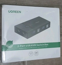 UGreen  USB KVM Switch Box 2 Port VGA Video Sharing Adapter 2 in 1 Out