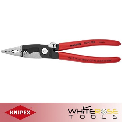 KNIPEX Elektroinstallationszange 200 mm Multifunktions-Abisolierzange 13 91 200