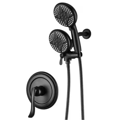 ELLO & ALLO Shower Faucet Kit with Hand Shower & Valve Matte Black ES-B-1001