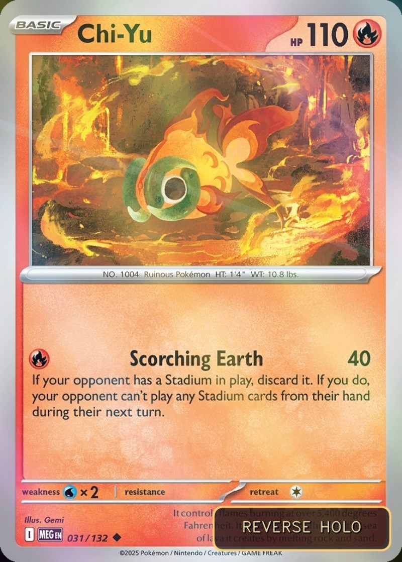 Chi-Yu Reverse Holo Mega Evolution #31 Pokémon TCG
