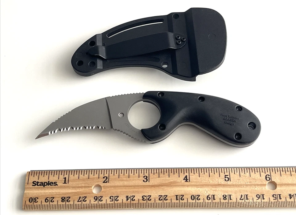 CRKT 2515 Bear Claw Fixed Blade Knife Sharp Tip AUS-4 Taiwan 2000 - Image 4 of 4