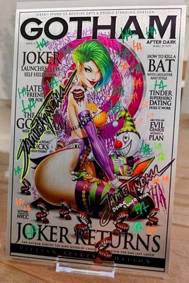 White Widow #4 REMARK & SIGNED BY JAMIE TYNDALL Lady Joker Metal Lim to 25 w COA
