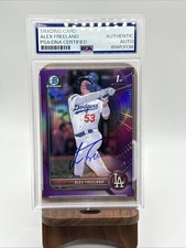 2022 Bowman Draft Auto Alex Freeland #BDC-194 Purple Ref /250 (RC) Dodgers WSC