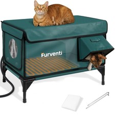 Heated Cat House for Outside,Dual Camera Mounts,100 Weatherproof  Extremely...