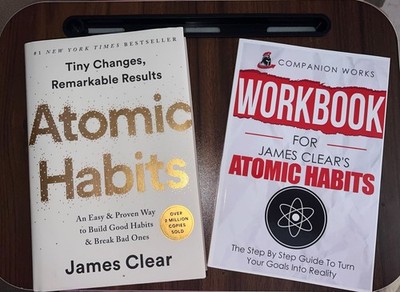Bundle! Atomic Habits Hardcover Book & Paperback Companion Workbook - NEW