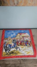 Vintage Lady Godiva Novelty Bandana 22x22 USA Made RN16463 Medieval Print NOS