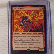 Wizards MTG Spider-Punk Legendary Creature Marvel's Spider-Man 92 Rare Red ENG