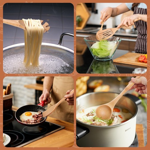 Holzlöffel zum Kochen 7 Stück Küche Kochutensilien Set mit Spatel... - Bild 7 von 7