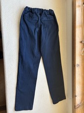 Cat Jack Boys Chino Pants Navy Adjustable Elastic Zip Button Pockets Casual